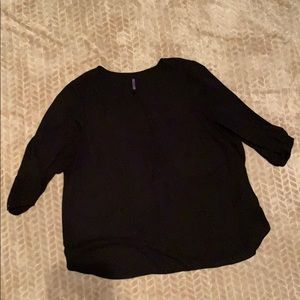 NYDJ 1x Black Polyester Blouse